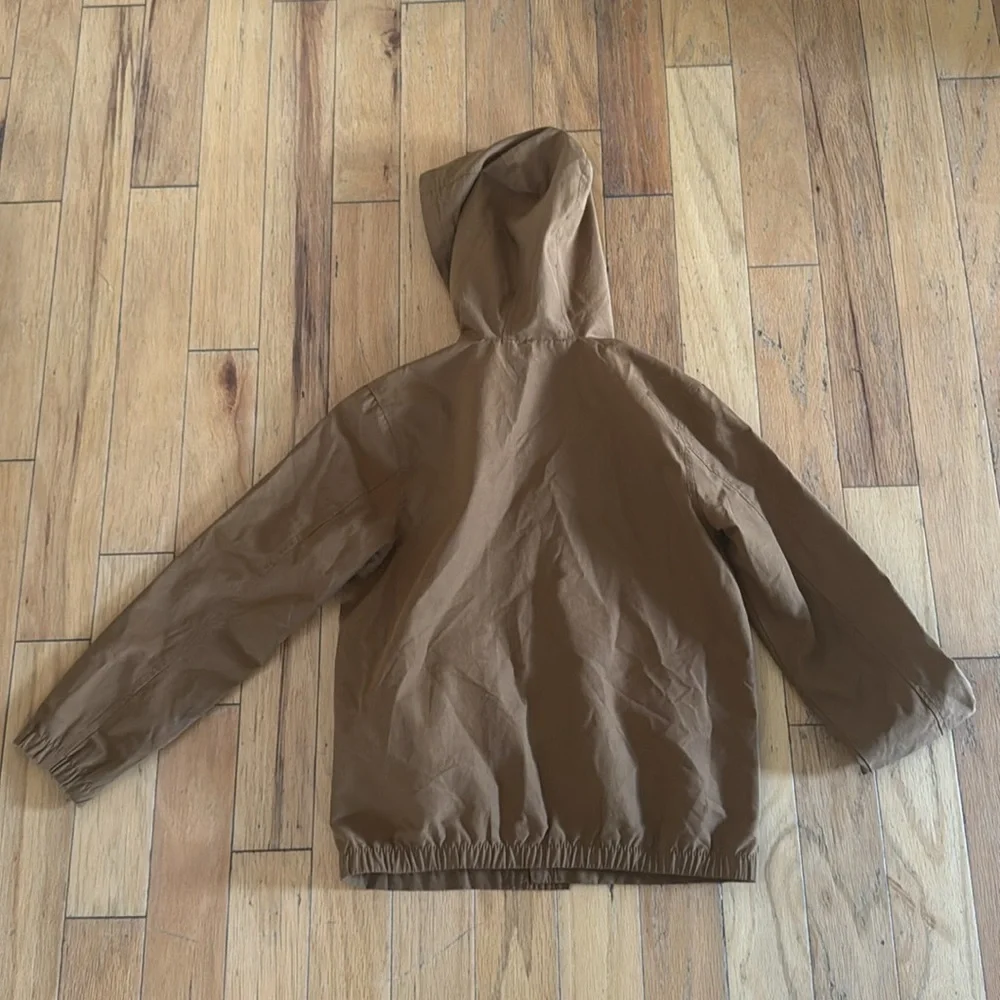 OLD NAVY | Boys Girls Unisex Hooded Parka Jacket Raincoat |  Butterscotch (8) M